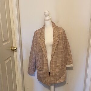 Liverpool Beige Plaid Blazer